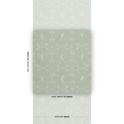 SCHUMACHER  BACKDROP BRODERIE   COOL GREEN   - 5017851