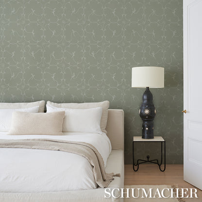 SCHUMACHER  BACKDROP BRODERIE   COOL GREEN   - 5017851