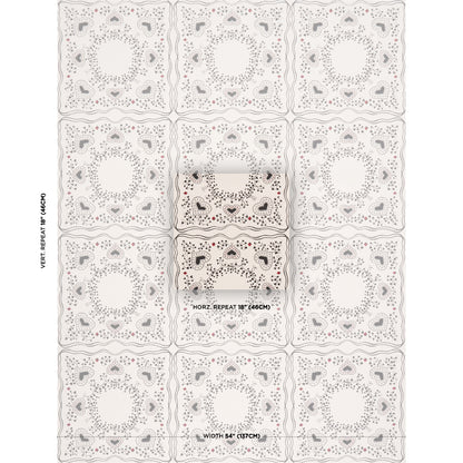 SCHUMACHER  BACKDROP GARDEN OF HEARTS   BLACK , IVORY   - 5017860