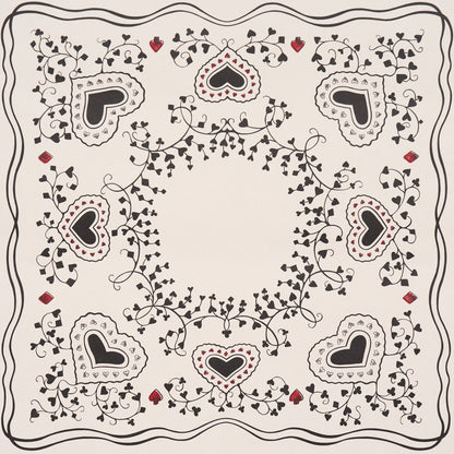 SCHUMACHER  BACKDROP GARDEN OF HEARTS   BLACK , IVORY   - 5017860