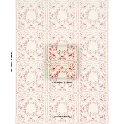 SCHUMACHER  BACKDROP GARDEN OF HEARTS   RED   - 5017861