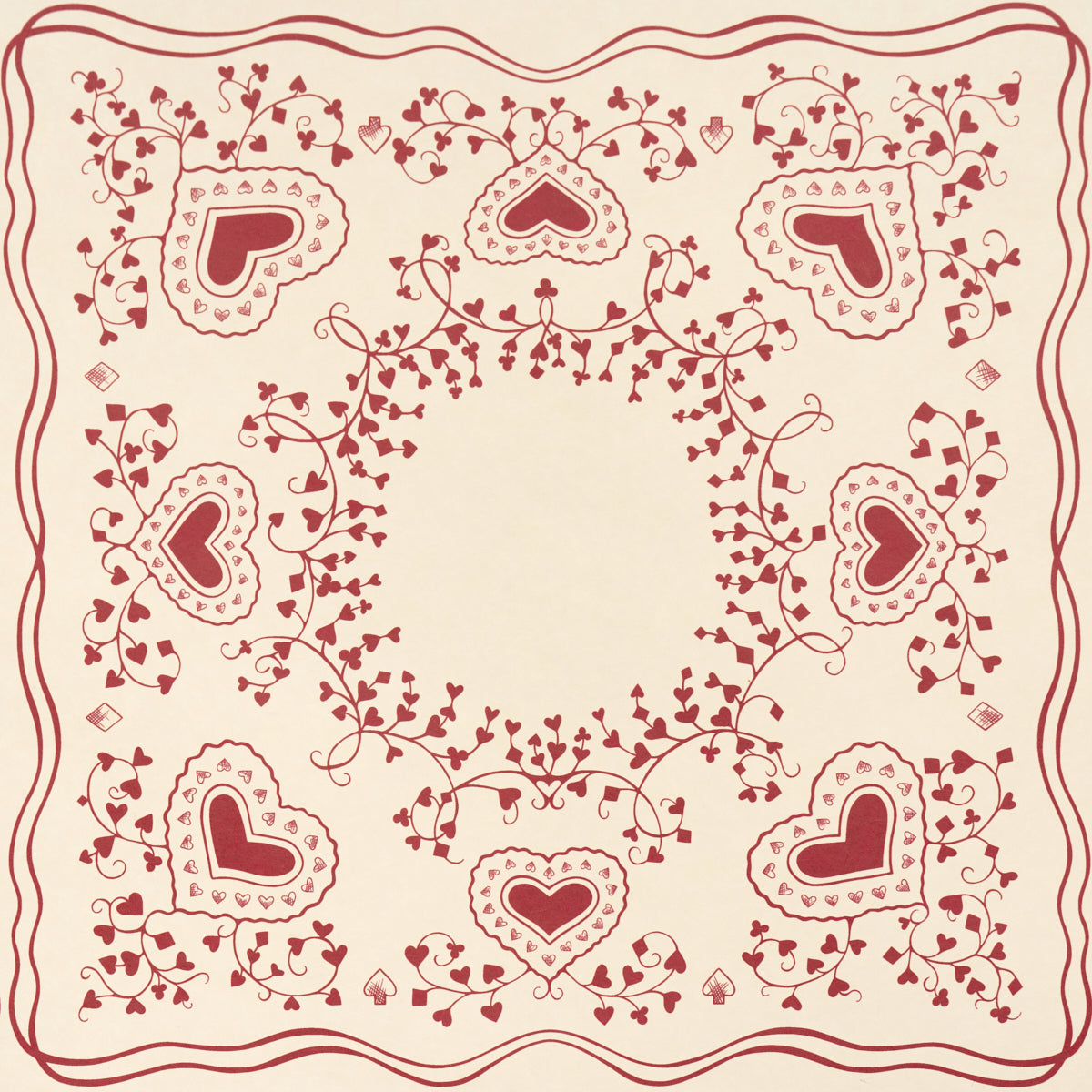 SCHUMACHER  BACKDROP GARDEN OF HEARTS   RED   - 5017861