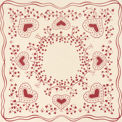 SCHUMACHER  BACKDROP GARDEN OF HEARTS   RED   - 5017861