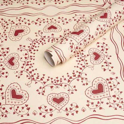 SCHUMACHER  BACKDROP GARDEN OF HEARTS   RED   - 5017861
