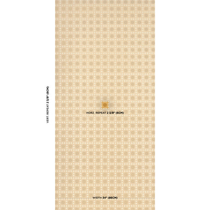 Beige runner rug with subtle cream dot-grid pattern; modern geometric design for hallway or living room.