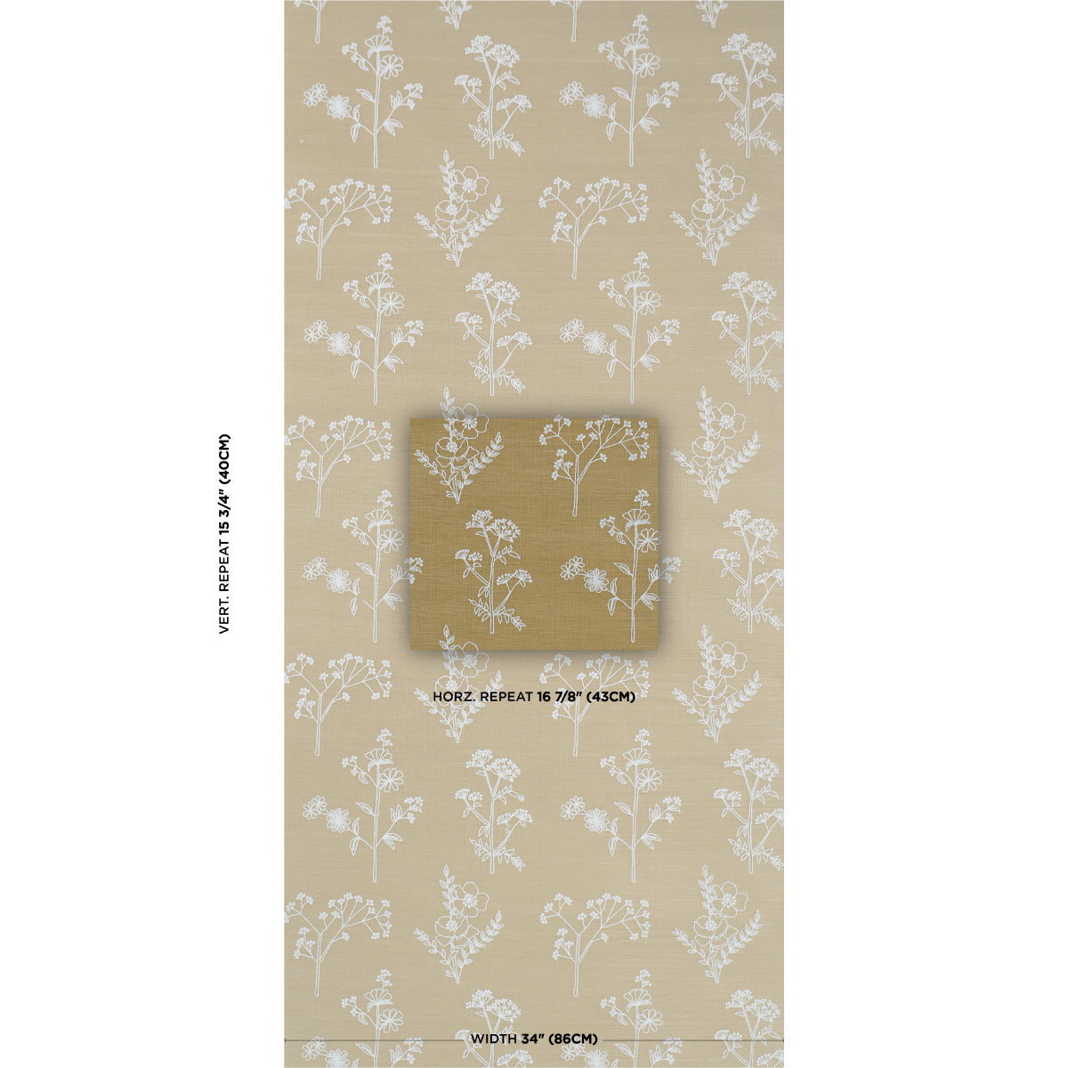 SCHUMACHER  PERENNIAL FAVORITES LISBETH EMBROIDERED SISAL   Olive   - 5017910