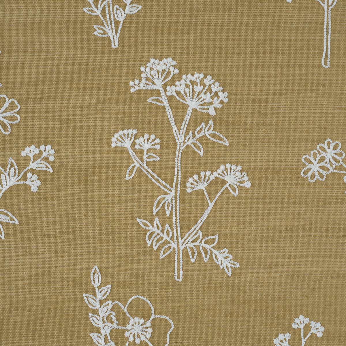 SCHUMACHER  PERENNIAL FAVORITES LISBETH EMBROIDERED SISAL   Olive   - 5017910