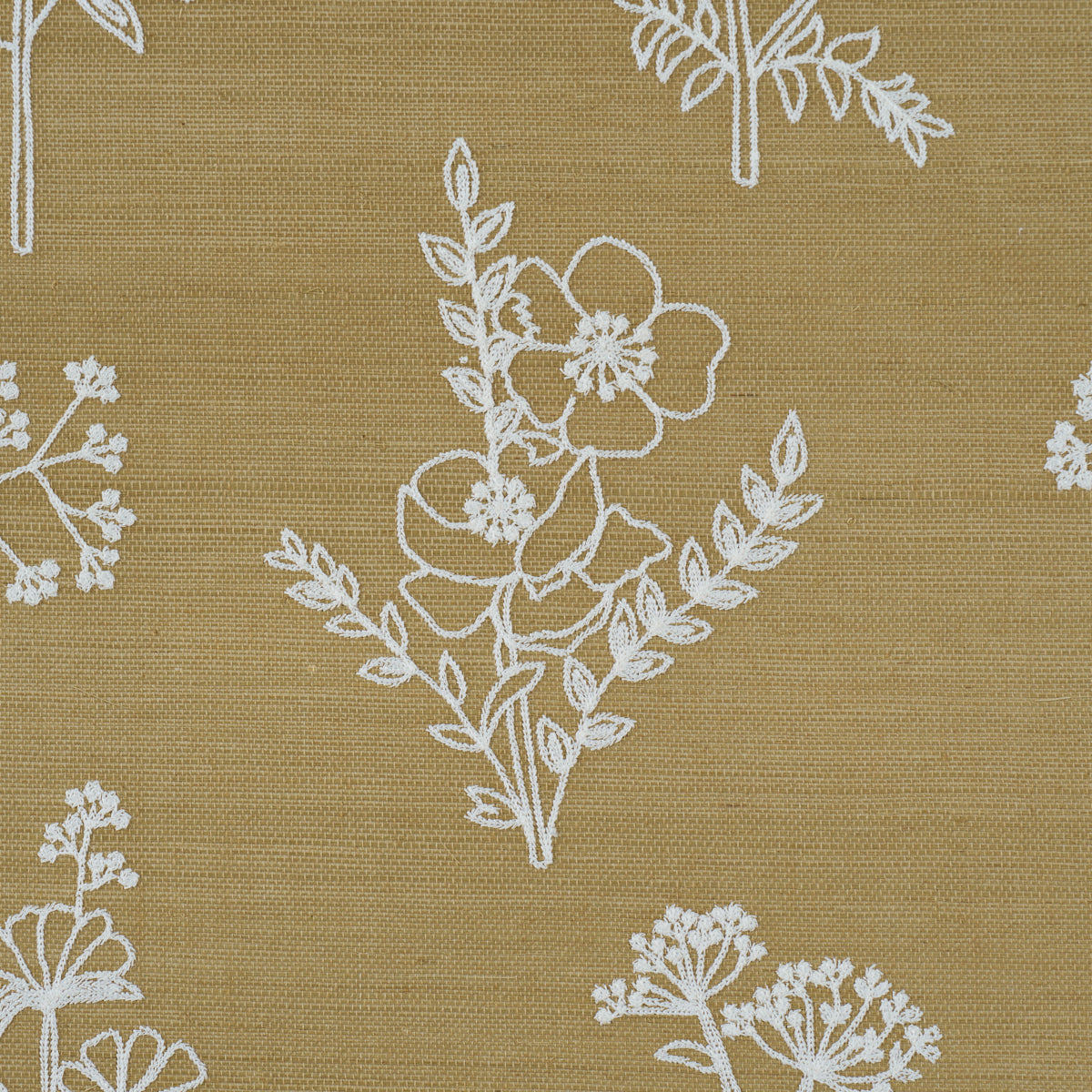 SCHUMACHER  PERENNIAL FAVORITES LISBETH EMBROIDERED SISAL   Olive   - 5017910