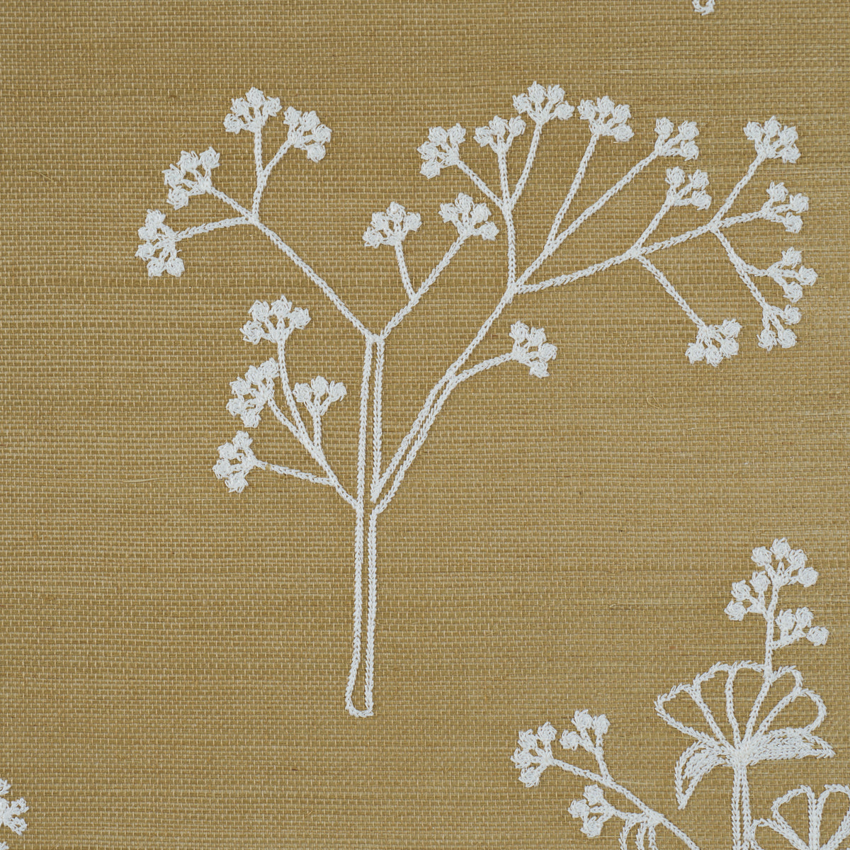 SCHUMACHER  PERENNIAL FAVORITES LISBETH EMBROIDERED SISAL   Olive   - 5017910
