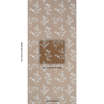 SCHUMACHER  PERENNIAL FAVORITES LISBETH EMBROIDERED SISAL   Brown   - 5017911