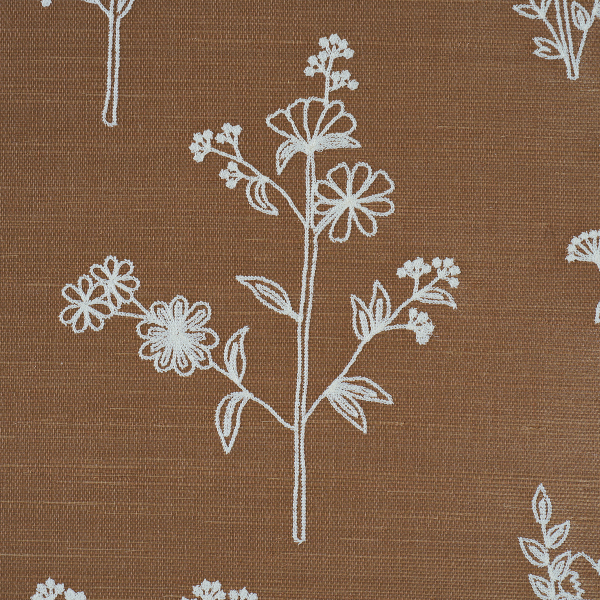 SCHUMACHER  PERENNIAL FAVORITES LISBETH EMBROIDERED SISAL   Brown   - 5017911