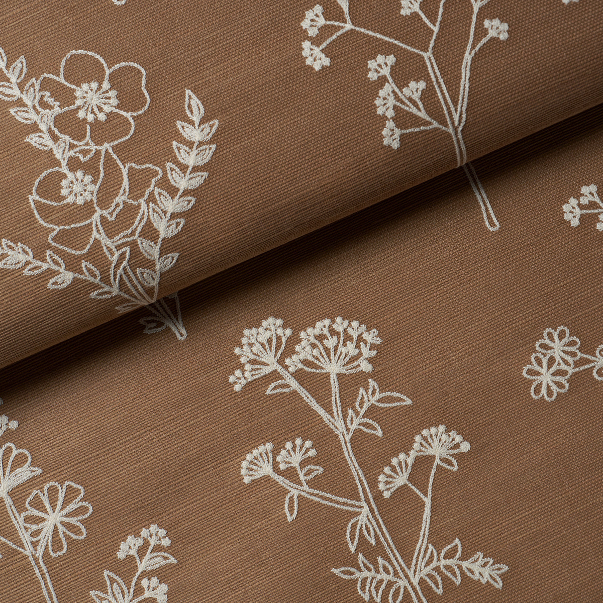 SCHUMACHER  PERENNIAL FAVORITES LISBETH EMBROIDERED SISAL   Brown   - 5017911