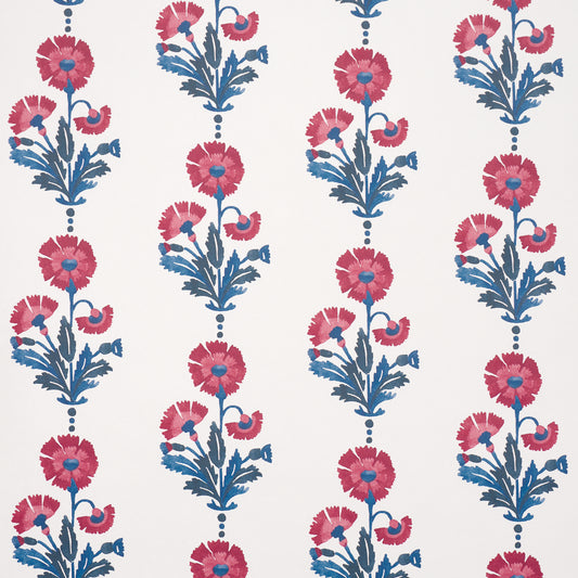 SCHUMACHER  PERENNIAL FAVORITES DIANTHUS PRINT   INDIGO , IRON   - 5017990