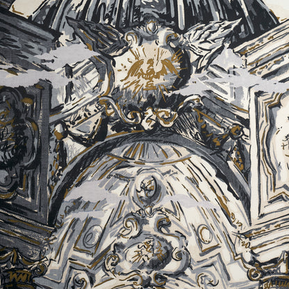 SCHUMACHER  BACKDROP PALAZZO 4 PANEL SET   Antique Blue   - 5018110