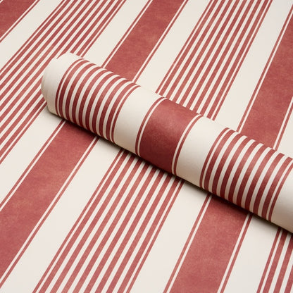 SCHUMACHER  STRIPED WALLCOVERINGS SUMMERVILLE STRIPE   Currant   - 5018140