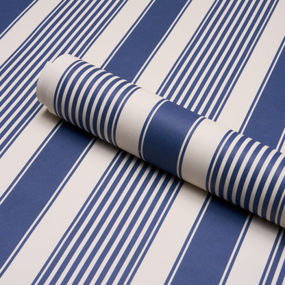 SCHUMACHER  STRIPED WALLCOVERINGS SUMMERVILLE STRIPE   Indigo   - 5018141