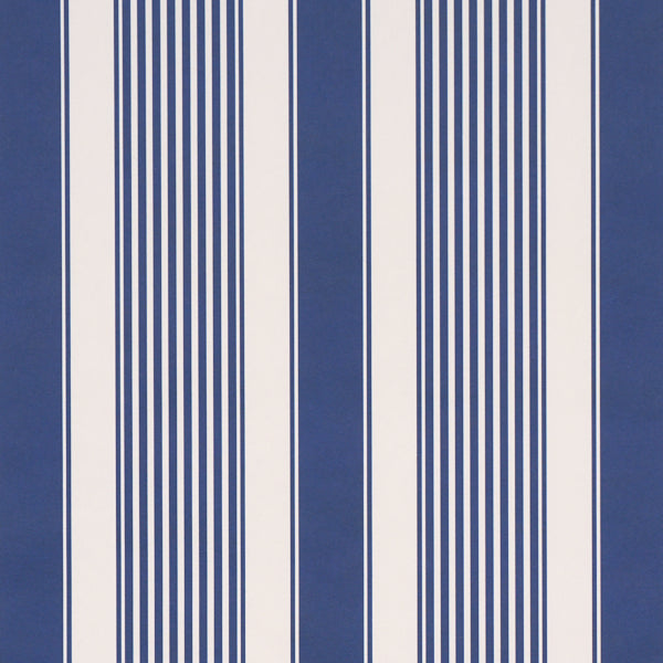 SCHUMACHER  STRIPED WALLCOVERINGS SUMMERVILLE STRIPE   Indigo   - 5018141