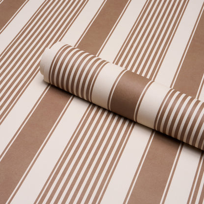 SCHUMACHER  STRIPED WALLCOVERINGS SUMMERVILLE STRIPE   Umber   - 5018142