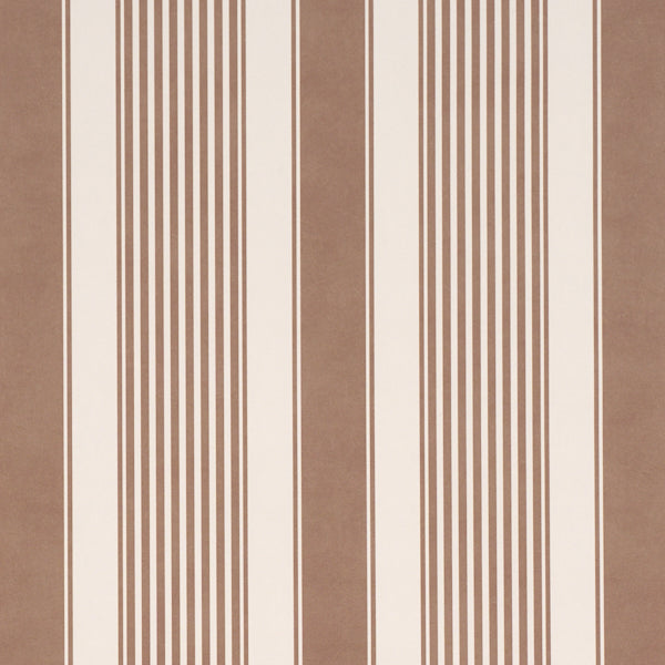 SCHUMACHER  STRIPED WALLCOVERINGS SUMMERVILLE STRIPE   Umber   - 5018142