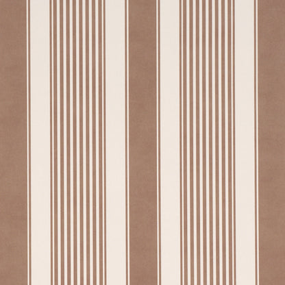 SCHUMACHER  STRIPED WALLCOVERINGS SUMMERVILLE STRIPE   Umber   - 5018142