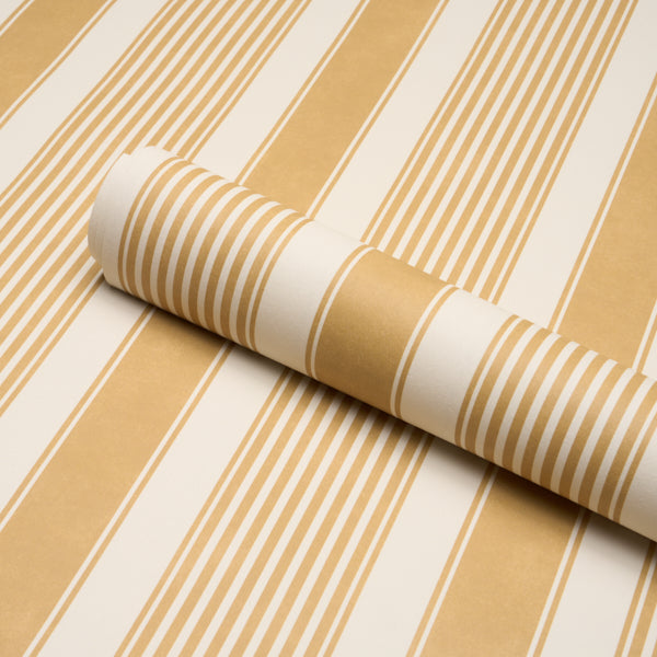 SCHUMACHER  STRIPED WALLCOVERINGS SUMMERVILLE STRIPE   Ochre   - 5018143