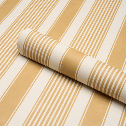 SCHUMACHER  STRIPED WALLCOVERINGS SUMMERVILLE STRIPE   Ochre   - 5018143