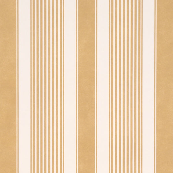 SCHUMACHER  STRIPED WALLCOVERINGS SUMMERVILLE STRIPE   Ochre   - 5018143