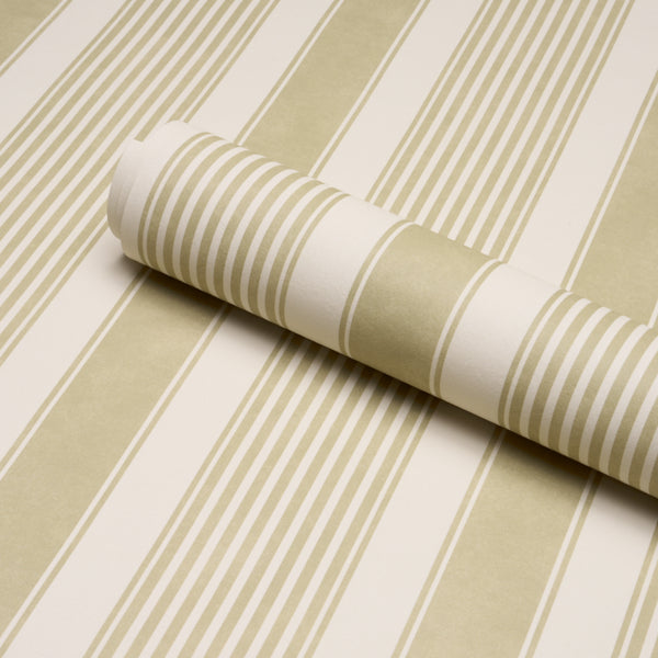 SCHUMACHER  STRIPED WALLCOVERINGS SUMMERVILLE STRIPE   Celery   - 5018146
