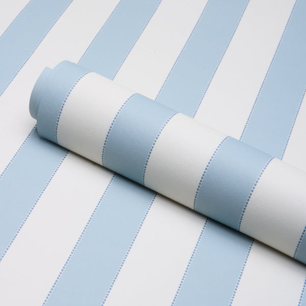 SCHUMACHER  STRIPED WALLCOVERINGS LOUISE STRIPE   Blue   - 5018150