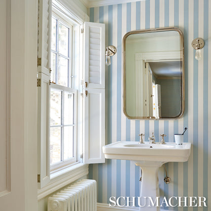SCHUMACHER  STRIPED WALLCOVERINGS LOUISE STRIPE   Blue   - 5018150