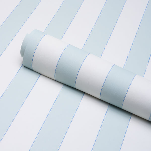 SCHUMACHER  STRIPED WALLCOVERINGS LOUISE STRIPE   Ice   - 5018151