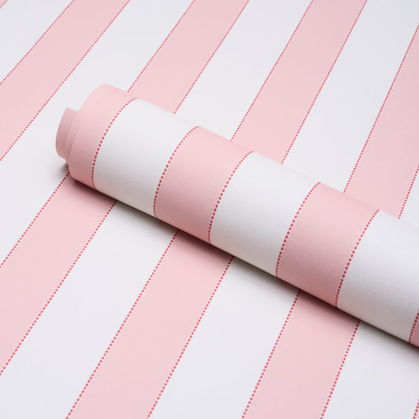 SCHUMACHER  STRIPED WALLCOVERINGS LOUISE STRIPE   Rose   - 5018153