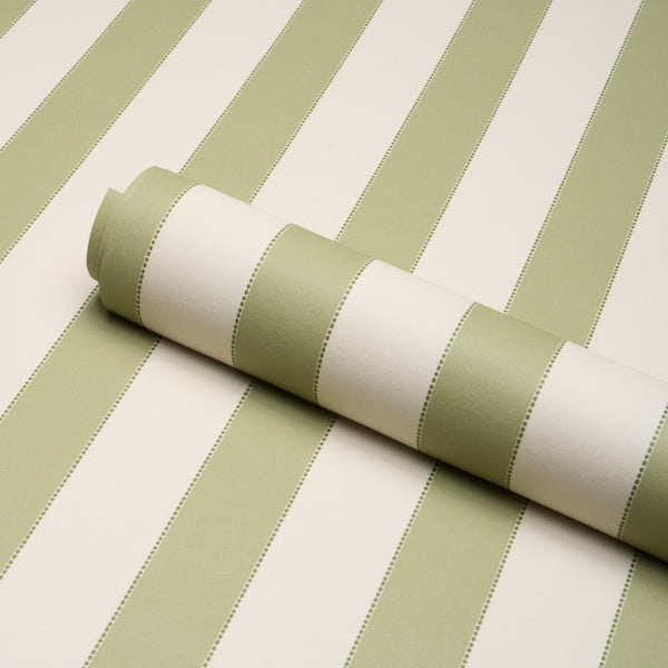 SCHUMACHER  STRIPED WALLCOVERINGS LOUISE STRIPE   Leaf   - 5018154