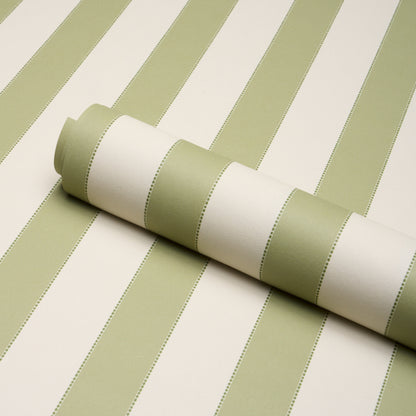 SCHUMACHER  STRIPED WALLCOVERINGS LOUISE STRIPE   Leaf   - 5018154