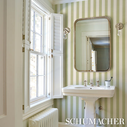 SCHUMACHER  STRIPED WALLCOVERINGS LOUISE STRIPE   Leaf   - 5018154