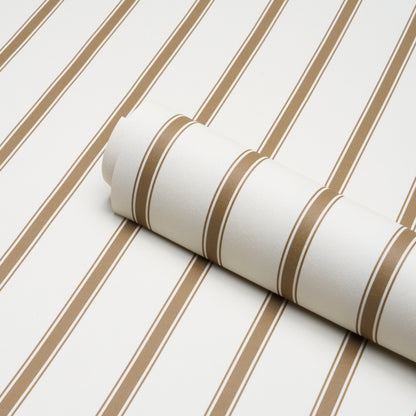 SCHUMACHER  STRIPED WALLCOVERINGS WESTERLY STRIPE   Burlap   - 5018161