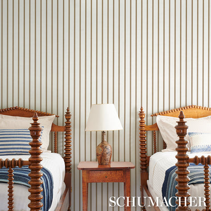 SCHUMACHER  STRIPED WALLCOVERINGS WESTERLY STRIPE   Burlap   - 5018161