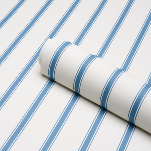 SCHUMACHER  STRIPED WALLCOVERINGS WESTERLY STRIPE   Blue   - 5018162