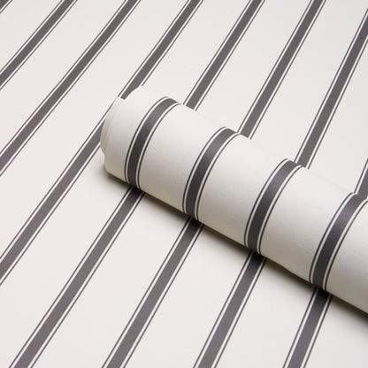 SCHUMACHER  STRIPED WALLCOVERINGS WESTERLY STRIPE   Charcoal   - 5018166