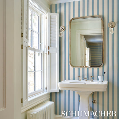 SCHUMACHER  STRIPED WALLCOVERINGS CHATHAM STRIPE   Delft   - 5018176