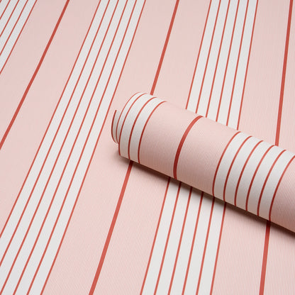 SCHUMACHER  STRIPED WALLCOVERINGS AUDREY STRIPE   Pink   - 5018182