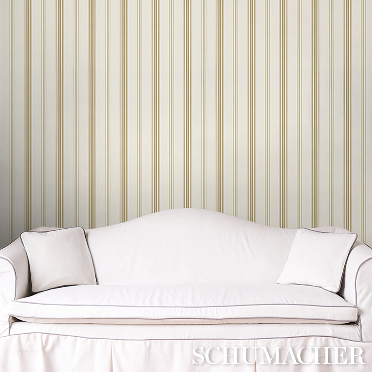 SCHUMACHER  STRIPED WALLCOVERINGS COCO STRIPE   Neutral   - 5018191