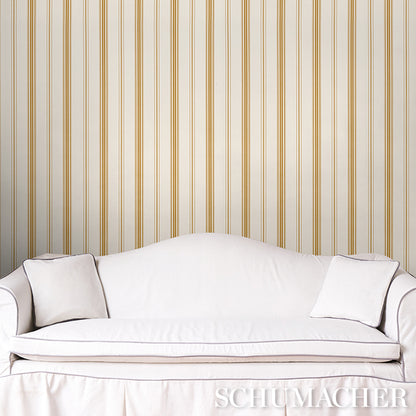 SCHUMACHER  STRIPED WALLCOVERINGS COCO STRIPE   Marigold   - 5018192