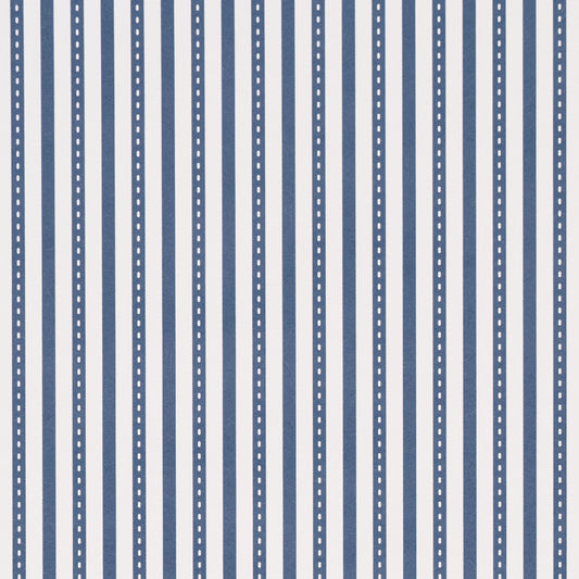 SCHUMACHER  STRIPED WALLCOVERINGS MATHIS TICKING STRIPE   Indigo   - 5018202