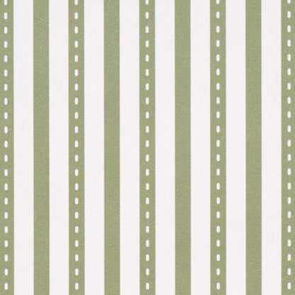 SCHUMACHER  STRIPED WALLCOVERINGS MATHIS TICKING STRIPE   Leaf   - 5018203