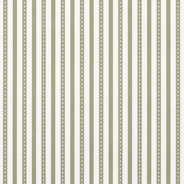 SCHUMACHER  STRIPED WALLCOVERINGS MATHIS TICKING STRIPE   Leaf   - 5018203