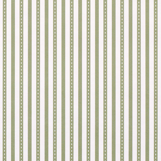 SCHUMACHER  STRIPED WALLCOVERINGS MATHIS TICKING STRIPE   Leaf   - 5018203