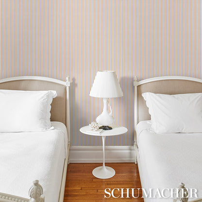SCHUMACHER  STRIPED WALLCOVERINGS MATHIS TICKING STRIPE   Neutral   - 5018204