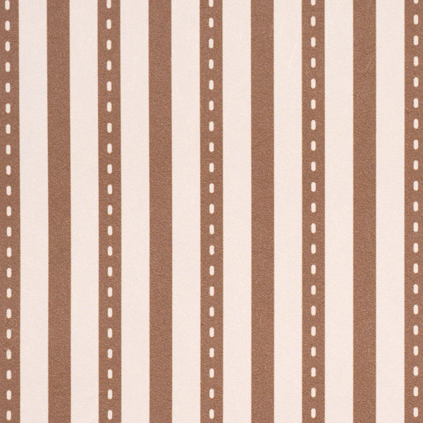 SCHUMACHER  STRIPED WALLCOVERINGS MATHIS TICKING STRIPE   Umber   - 5018205