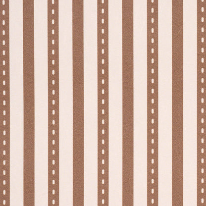 SCHUMACHER  STRIPED WALLCOVERINGS MATHIS TICKING STRIPE   Umber   - 5018205